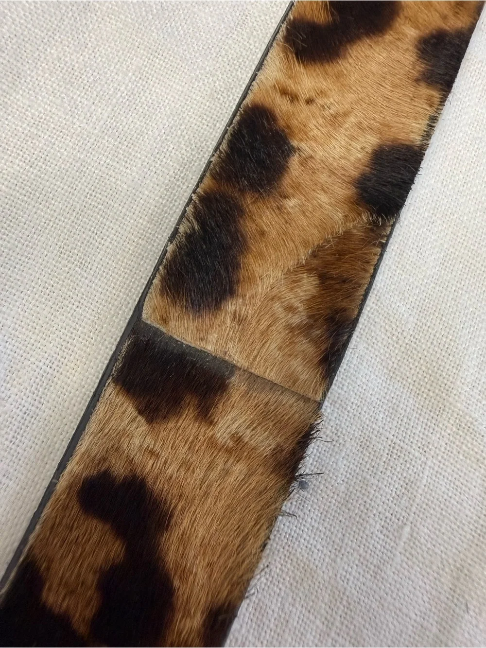 J. Crew Leopard Calf Hair Leather Belt E2335 - Picture 5 of 13